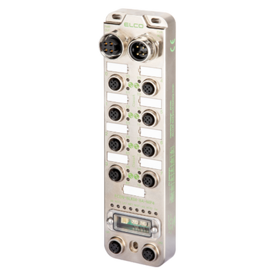 FCEN-16UP-MP4 ELCO FIELDBUS I/O MODULE COMPACT67, MULTIPROTOCOL, 16 DI/DO, PNP, 8XM12 A-CODE 5PIN, 2XM12 D-CODE 4PIN, 2X7/8“ 4PIN, METAL, IP67